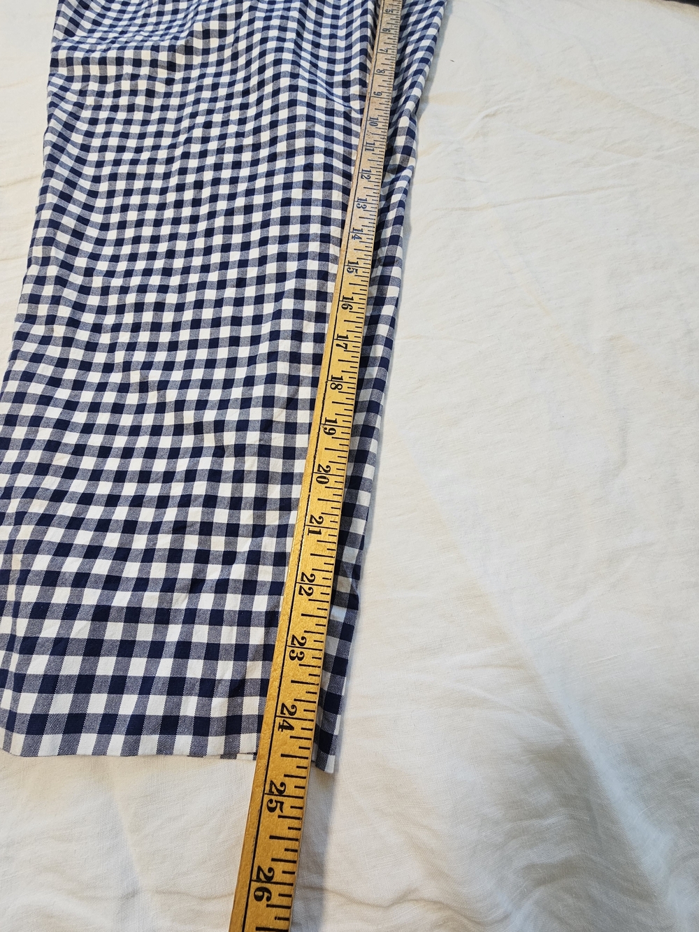 Talbots Navy and White Gingham Ankle Pants Size 18 - Picture 3 of 8